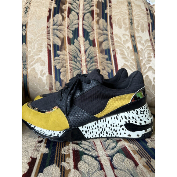 Steve Madden Shoes - Steve Madden Boomer Snakeskin Black Multi Rare Platform Sneakers Women 8…